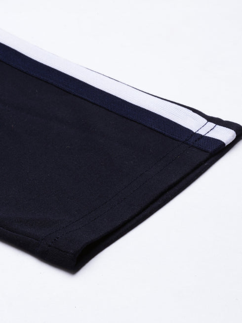 Navy Blue Solid Track Pant